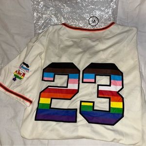 San Francisco SF Giants Pride Jersey from 6/10/23 game against Chicago Cubs